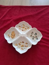 Plat Apéritif, Serviteur L’Hirondelle Porcelaine Mehun