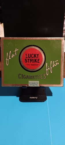 Vintage cigarette tin - tin, lucky