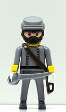 SUDISTE OFFICIER CUSTOM A Playmobil Contre Général Soldat Vs. NORDISTE - RAR