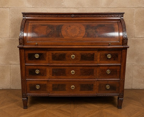 Bureau cylindre noyer - à,
