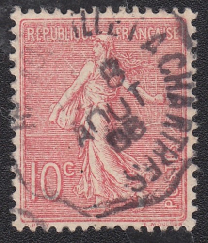 Semeuse 10c rose - n°, 129