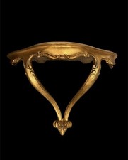 Ancienne console murale en bois doré  Style Louis XV Ou Style Baroque Rococo