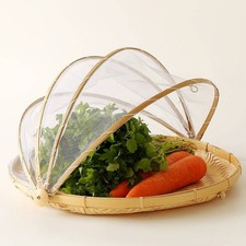 Pelle Durable-Bamboo Woven-Basket Anti-moustique Filet Fruits Et Légumes Panier