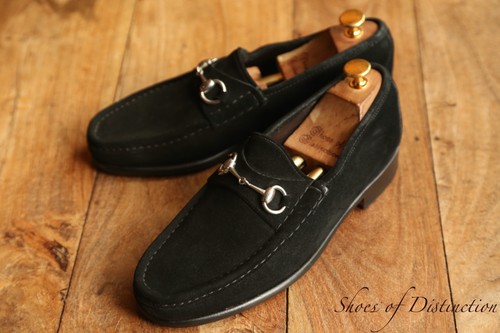 Mocassins gucci noir daim - gucci,
