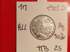 Allemagne 1 Mark 1905 D