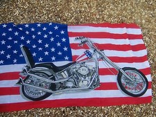 DRA033   DRAPEAU USA MOTO