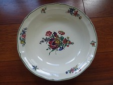 VILLEROY ET BOCH 1 ANCIEN  PLAT ROND CREUX FAIENCE  VIEUX STRASBOURG  27 cm