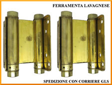 Paire De Charnières Doubles À Ressort Bommer Type Saloon En Laiton Brillant