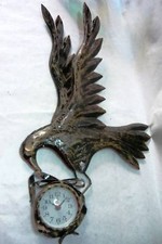 Grand Horloge Murale Aigle Fer