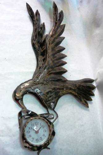 Grand horloge murale aigle fer - grand,