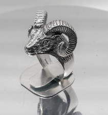 Bague tête bélier 925 - bélier, .925
