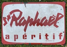 ANCIENNE PLAQUE EMAILLEE APERITIF ST RAPHAEL PAR VITRICIER NEUHAUS DECO BAR PUB
