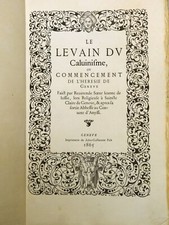 Le Levain du Calvinisme - Grivel -chez les frères Jullien - Genève 1865