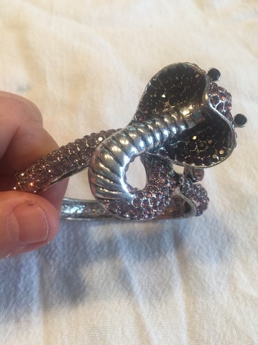 Cobra silver snake bracelet - silver,