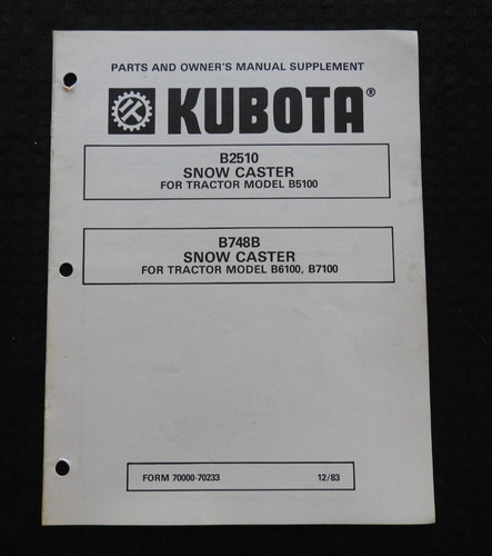 Kubota b5100 b6100 - b5100, b7100
