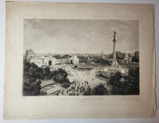 GRANDE ET RARE GRAVURE DE L'EXPOSITION DE BORDEAUX PAR TAVERNE - 1895