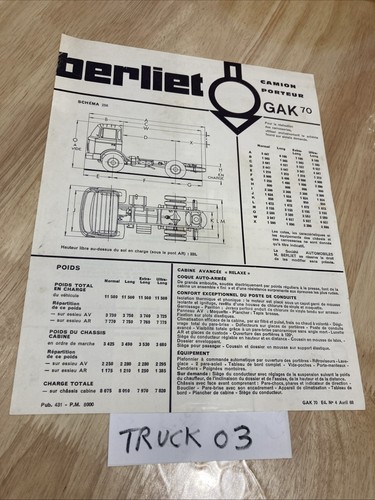 Berliet porteur gak70 - berliet,