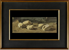 André DUFFOUR (1926-2016) SUPERBE NATURE MORTE AUX POMMES DE TERRE (461)