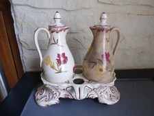 huilier vinaigrier en faïence ancienne