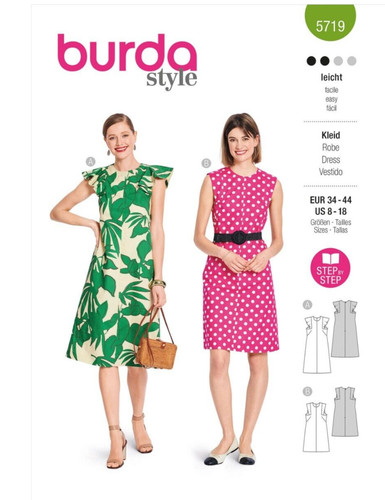 Burda 5719 femmes robes - 5719, femmes'
