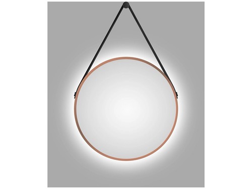 Miroir lumineux design argent - design,