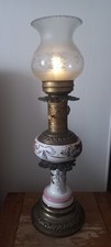 vintage French large table lamp H : 67cm W : 21cm *works*