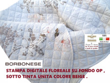 BORBONESE Couvre-Lit quilt trapuntino Satin 100% Coton King