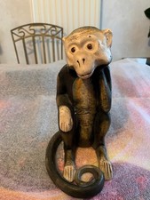 ANCIENNE TIRE LIRE SINGE EN FONTE PEINT