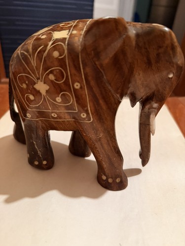 Statue éléphant bois - éléphant, en