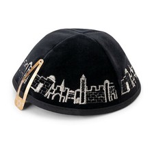 Neuf Velours Noir Brodé