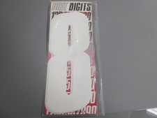 NOS chiffres de saleté 8" numéros pour dirt bike motocross BMX décoration 3 pièces blanc #8