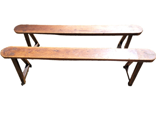 Paire banc bois de - de,