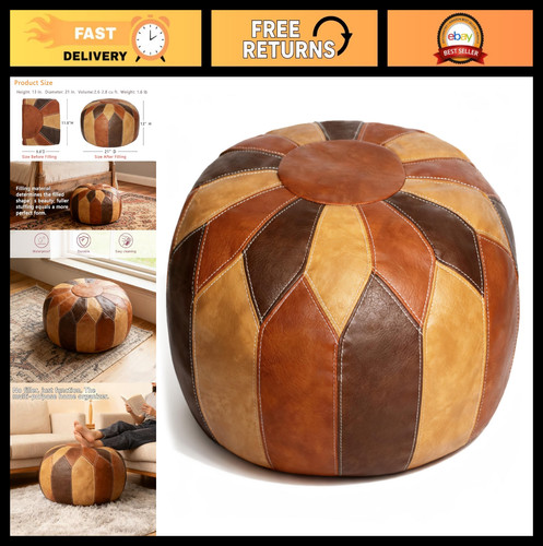 Handmade moroccan faux leather - faux,