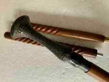 Bâton de marche unique en laiton avec tige de canne en bois