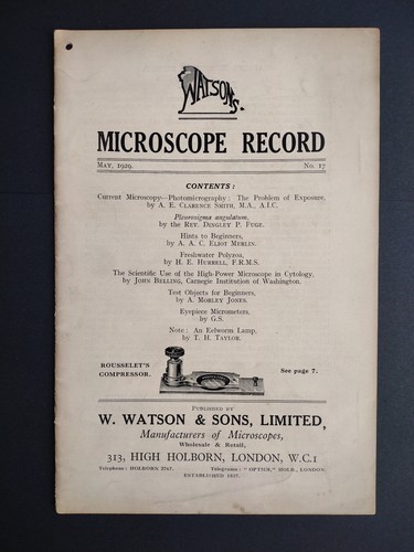Watson microscope record - watson's,