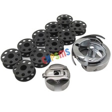 CROCHET ROTATIF & BOBBIN CASE & 10 BOBBINS FIT POUR SINGER 20U BROTHER B651 