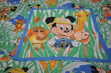 Rare Disney CTI duvet cover pillowcase Mickey and animals of the jungle  NEW