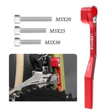 Guide Chaîne 105mm Aluminium Alliage + Acier Inoxydable Noir/Rouge for 34T-50T