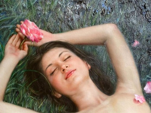 Portrait originale fille nue