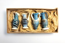 Set 4 Ancien Romain Verre Unguentaria, Provenance, Cleveland Boîte, 2nd – 3rd C