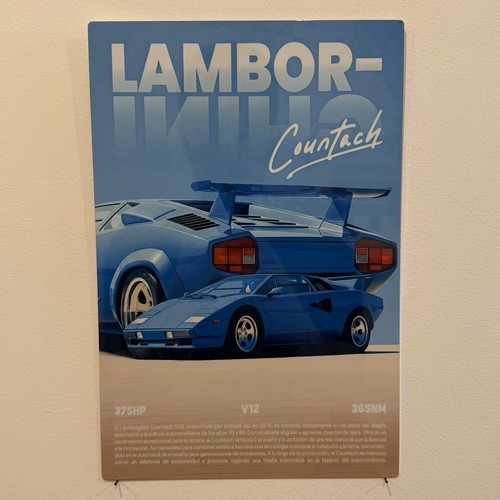 Plaque métal lamborghini - métal,