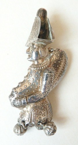 Hochet sifflet argent massif