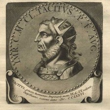 Portrait de Tacite Empereur Romain - Gravure originale 18ème