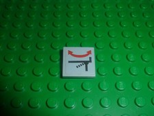 LEGO Tile 2x2 with Red Arrow