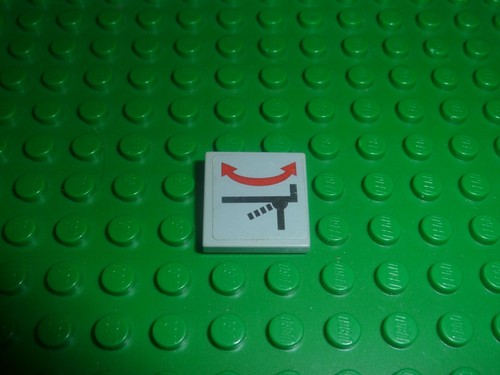 Lego tile 2x2 with red - tile, arrow