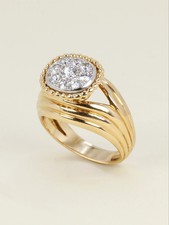 CARTIER Bague vintage diamants or jaune