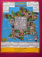 Torchon ancien calendrier - , 1983