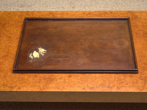 Plateau indochine marqueterie - plateau,