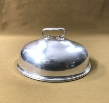 cloche de service ovale couvre plat en métal argenté 24x17 Table Viande Plateau