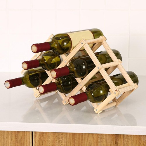 Porte bouteille bois - en, rouge